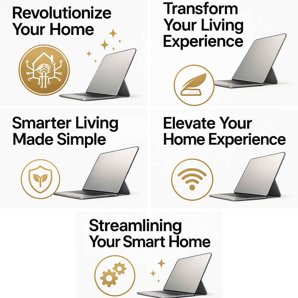Smart home gadgets promotional banners